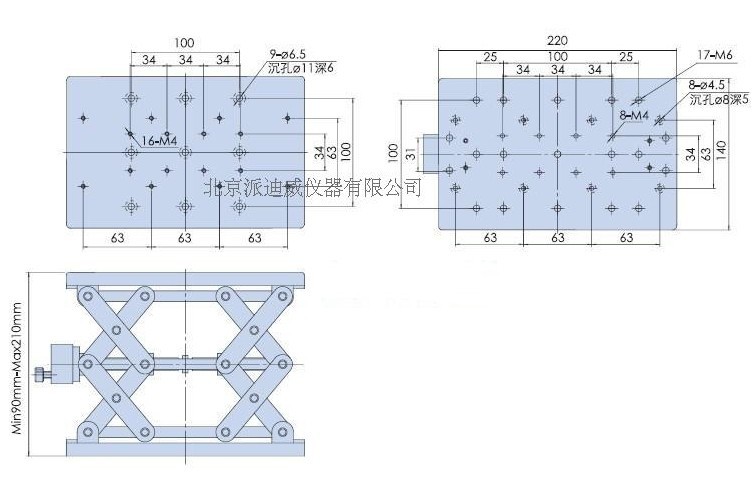 PT-SD409 精密型手動升降臺 Z軸升降機 手動升降臺 升降位移臺 PT-SD409 精密型手動升降臺 Z軸升降機 手動升降臺 升降位移臺