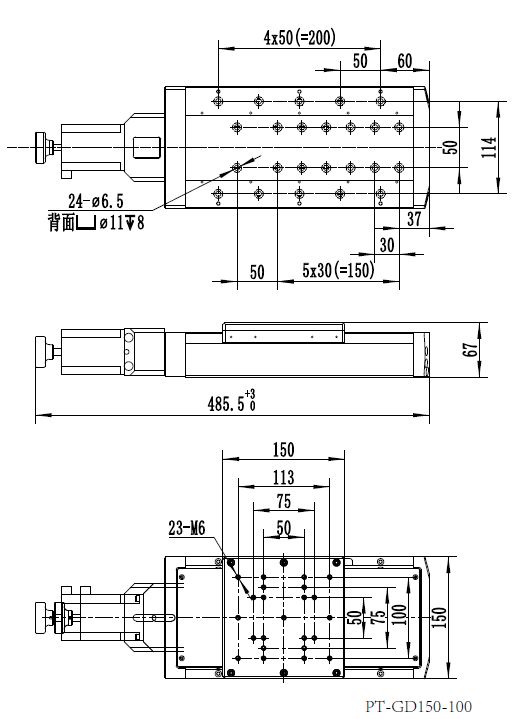 PT-GD150(201)四維電動(dòng)調(diào)節(jié)平臺 平移升降旋轉(zhuǎn)四維組合位移臺