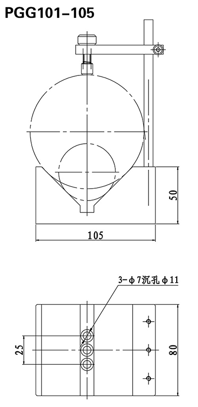 支撐桿 V型架 V型槽激光器固定架 PGG101-105 支撐桿 V型架 V型槽激光器固定架 PGG101-105