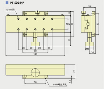 PT-SD24S 普通型手動(dòng)平移臺(tái) 齒輪齒條X軸滑臺(tái) X軸位移臺(tái) 移動(dòng)臺(tái)